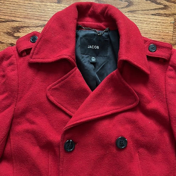 Red pea coat - Picture 2 of 3